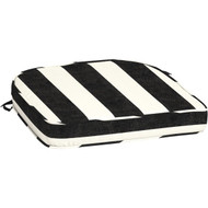 Arden Selections ProFoam 20 In. W. x 3.5 In. H. x 19 In. L. Acrylic Outdoor Wicker Chair Seat Cushion  Onyx Black Cabana