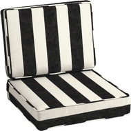 Arden Selections ProFoam 24 In. W. x 6 In. H. x 42 In. L. Acrylic Outdoor Deep Seat Cushion  Onyx Black Cabana