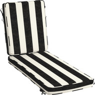 Arden Selections ProFoam 21 In. W. x 3.5 In. H. x 72 In. L. Acrylic Outdoor Chaise Cushion  Onyx Black Cabana