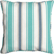 Oceantex 18 In. W. x 5.5 In. H. x 18 In. L. Recycled Polyester Farley Trellis Teal Pillow