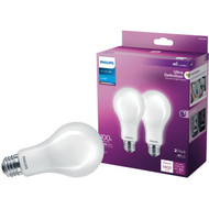 Philips Ultra Definition 100W Equivalent Daylight A21 Medium Dimmable LED Light Bulb  Frosted (2-Pack)