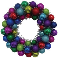 Youngcraft 16 In. Traditional Multi Bright Shatterproof Ornament Wreath