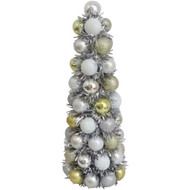 Youngcraft 17 In. Silver  White  & Champagne Shatterproof Cone Specialty Tree