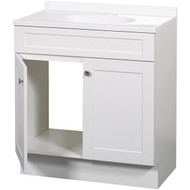 Zenith Zenna Home White 36 In. W x 35 In. H x 18 In. D Shaker Vanity with White Cultured Marble Top