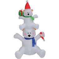 6 Ft. LED 2 Polar Bears Airblown Inflatable