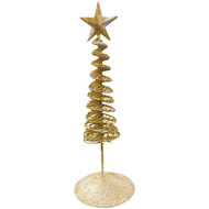 12 In. Champagne Gold Spiral Wire Christmas Tree