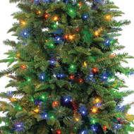 Canyon Road 7.5 Ft. Pine 550-Bulb Multi LED Hinged Prelit Artificial Christmas Tree
