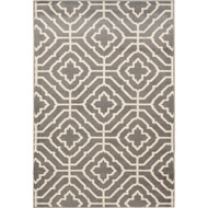 Backyard Bungalow Glidden 6 Ft. 7 In. x 9 Ft. 6 In. Neutral Geo Plus Tile Plush Outdoor Rug