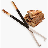 KABIN Aluminum 38 In. Black Fireplace Tongs