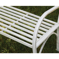Alpine 43 In. L. White Metal Classic Garden Bench