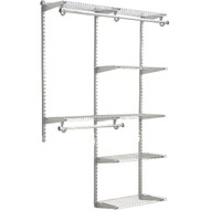 Rubbermaid Configurations Wire Deluxe 4 Ft. to 8 Ft. Closet No-Cut  Adjustable Kit