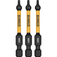 DEWALT FlexTorq 2-1/4 In. #1 Square Insert Impact Screwdriver Bit (3-Pack)