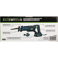 Genesis 20V Cordless Reciprocating Saw Kit with 2.0 Ah Battery & Charger