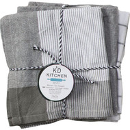 Kay Dee Designs Graphite Tea Towel (3-Pack)