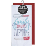 Kay Dee Designs Family Means Everything Embroidered Kitchen Towel (2-Pack)