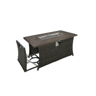 Leisure Classics Heritage 49.5 In. Rectangular Propane Fire Table