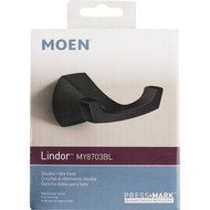 Moen Lindor Double Robe Hook  Matte Black