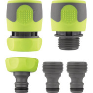 Flexzilla Standard Garden Hose Quick-Connect Coupler & Plug Kit  ZillaGreen (5-Piece)