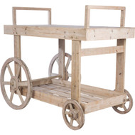 Alpine 26 In. W. x 37 In. H. x 44 In. L. Wooden Wheeled Planter Cart