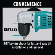 Makita 18-Volt LXT Lithium-Ion 3/8 In. Cordless Angle Drill (Tool Only)