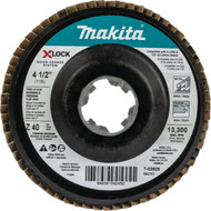 Makita X-LOCK 4-1/2 In. x 7/8 In. 40-Grit Type 27 Zirconia Angle Grinder Flap Disc
