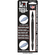 HIT Tool 1/8 In. x 7 In. HSS Steel Prick Punch & 3/16 In. x 7 In. Center Punch HSS Steel Hammerless Spring Loaded Punch Set