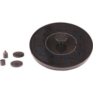Lumineo 6.3 In. Dia. x 1.4 In. H. Round Plastic Solar Fountain