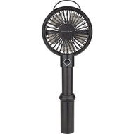 Denali Aire Plastic 4 In. Rechargeable USB Black Handheld Fan