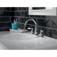 Delta Windmere Chrome 2-Handle Lever 6 In. to 16 In. Widespread Bathroom Faucet and Push Pop-Up with Overflow