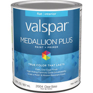 Valspar Medallion Plus Premium Paint & Primer Flat Interior Paint  Clear Base  1 Qt.