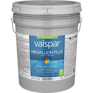 Valspar Medallion Plus Premium Paint & Primer Satin Interior Paint  Ultra White  5 Gal.