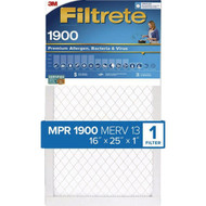 Filtrete 20 In. x 20 In. x 1 In. 1900 MPR Premium Allergen  Bacteria & Virus Furnace Filter  MERV 13