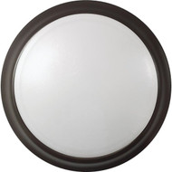 Satco Nuvo 7 In. Mahogany Bronze 60W Equivalent LED CCT-Selectable Disk Flush Mount Light Fixture