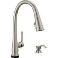 Delta Corwin 1-Handle Pull-Down Kitchen Faucet with Soap Dispenser  Stainless