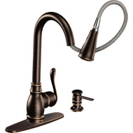 Moen Anabelle 1-Handle Lever Pull-Down Kitchen Faucet  Mediterranean Bronze