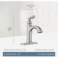 Moen Banbury 1-Handle Lever Centerset Bathroom Faucet  Chrome