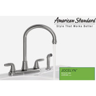 American Standard Jocelyn 2-Handle Kitchen Faucet with Side Spray  Chrome