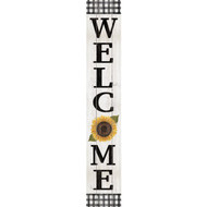 My Word! Welcome Sunflower 8 In. x 46.5 In. Porch Board