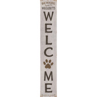 My Word! Welcome Beware Wigglebutts 8 In. x 46.5 In. Porch Board