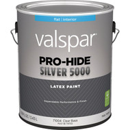 Valspar Pro-Hide Silver 5000 Latex Flat Interior Wall Paint  Clear Base  1 Gal.