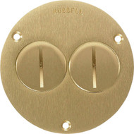 Raco Brass Brass 3.87 In. Duplex Floor Outlet Cover Plate