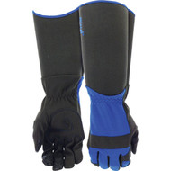 Mud Men's Large/XL Brilliant Blue Synthetic Leather Palm Extended Sleeve Gauntlet Glove