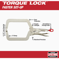 Milwaukee Torque Lock 9 In. Locking C-Clamp with Deep Jaws
