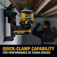 DEWALT 20V MAX Green Self-Leveling Cross Line 3 x 360 Laser Level (Tool Only)