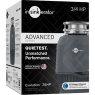 Insinkerator Evolution 3/4 HP Garbage Disposer  9 Year Warranty