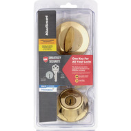 Kwikset 660 Mobile Home Single Cylinder Deadbolt with SmartKey  Polished Brass