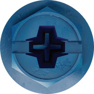 Simpson Strong-Tie Titen Turbo  1/4 in. x 1-1/4 in. Hex-Head Concrete and Masonry Screw  Blue (75-Qty)