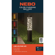 Nebo LED Espresso All-Weather Metal 40 Lm. Color Changing Low Voltage Bollard Path Light