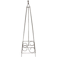 Panacea 60 In. Black Steel Pyramid Obelisk