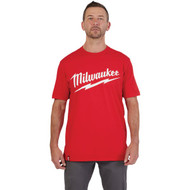 Milwaukee XL Red Short Sleeve Men's Heavy-Duty T-Shirt